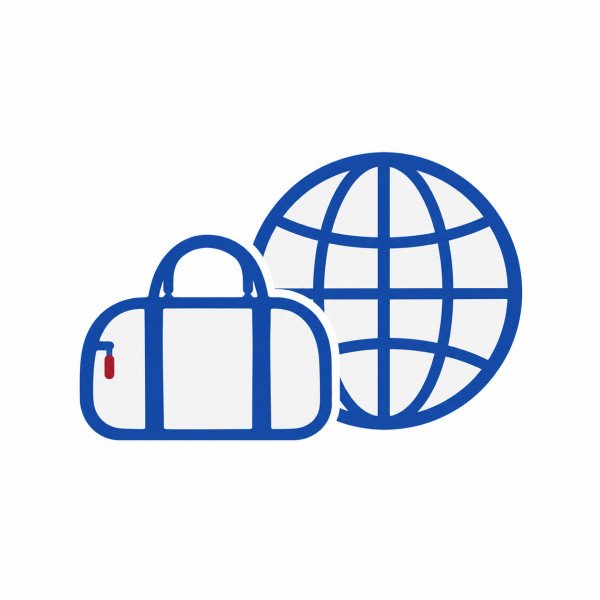 Globe symbol for international health cover
